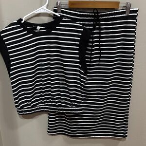 HYFVE Black and White Striped Set